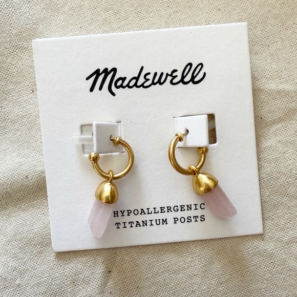 sale | madewell | column pendant stone earrings - Picture 2 of 3